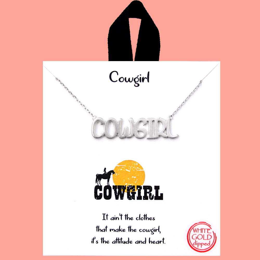Cowgirl Word Necklace