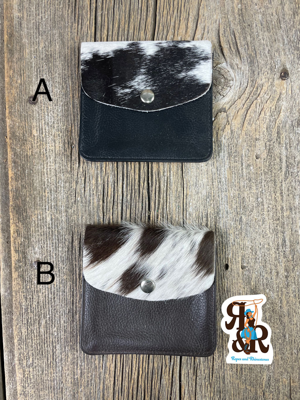 Cowhide Snap Pouch