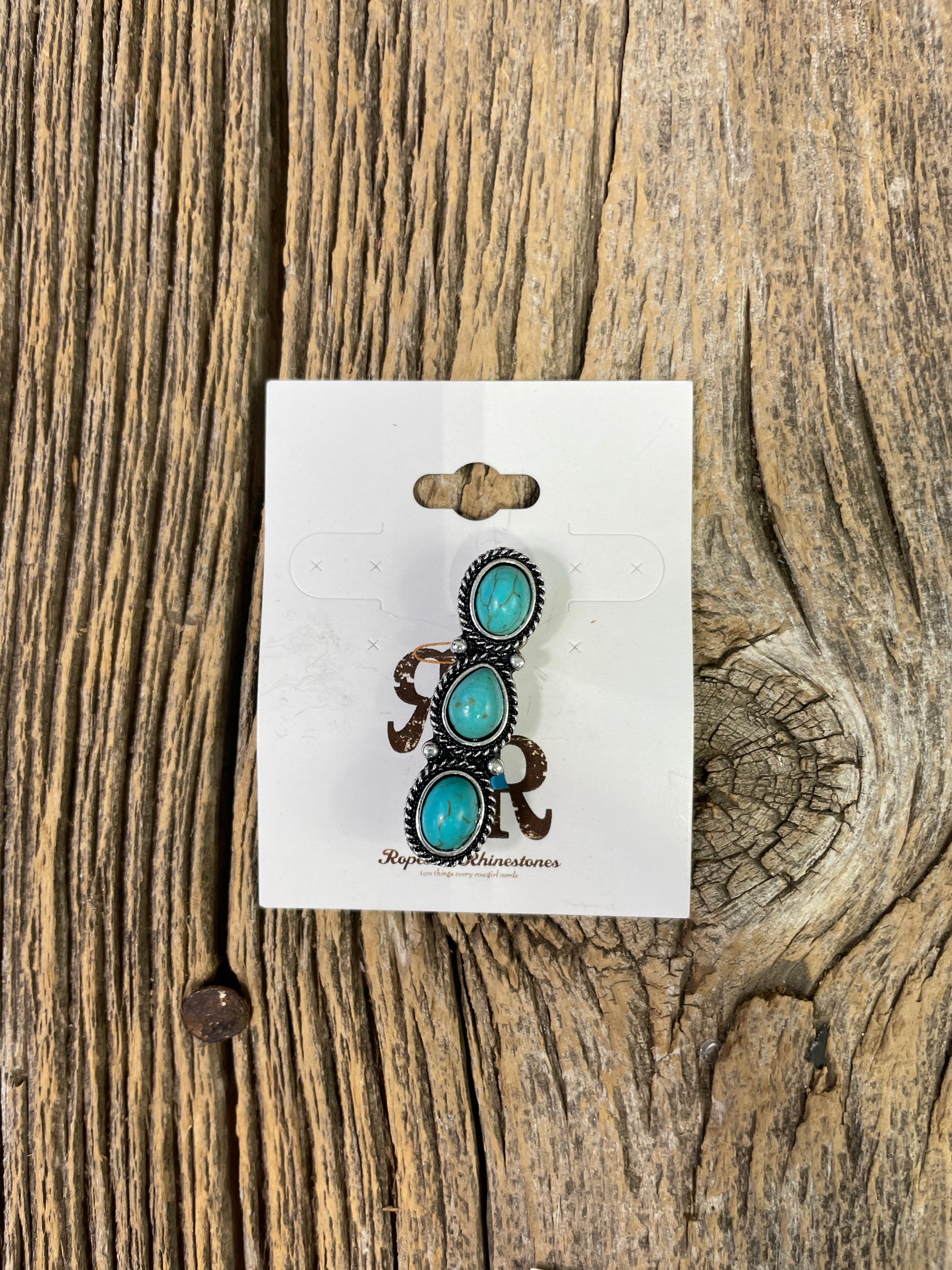 Triple Turquoise Hat Pin