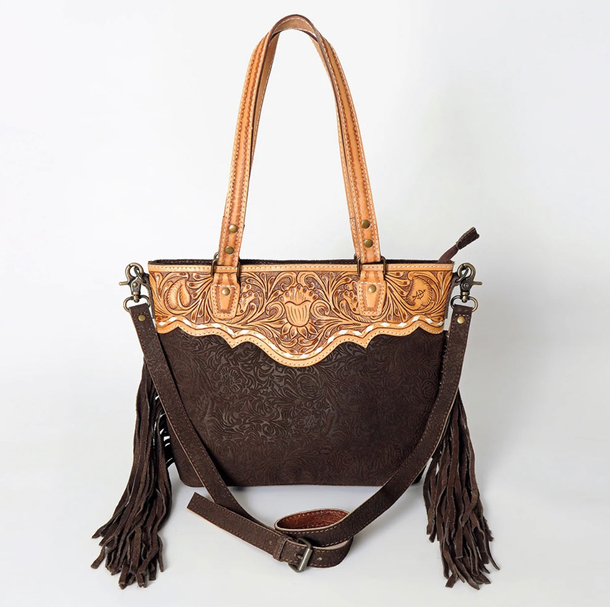 Cocoa Calamity Buckstitch and Tooled Embossing Purse