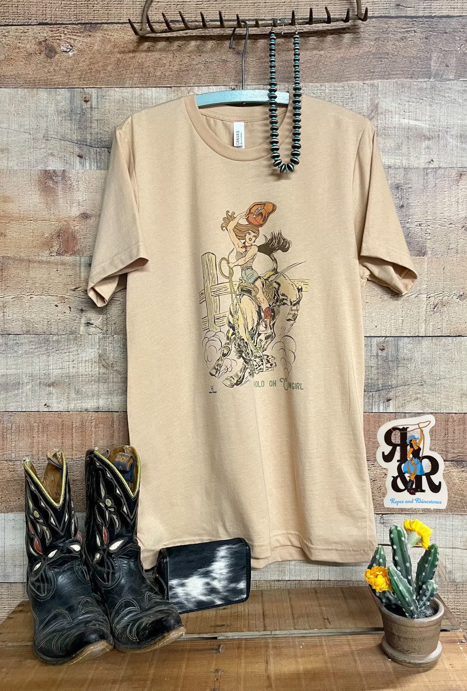 Hold On Cowgirl Tee
