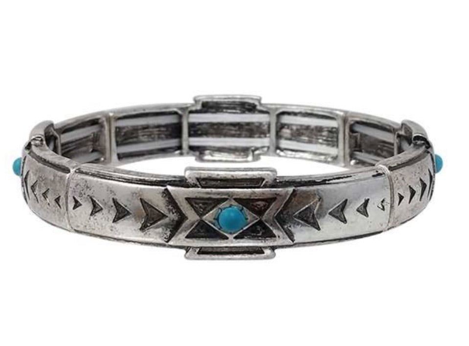 Aztec Inspired Turquoise Bracelet