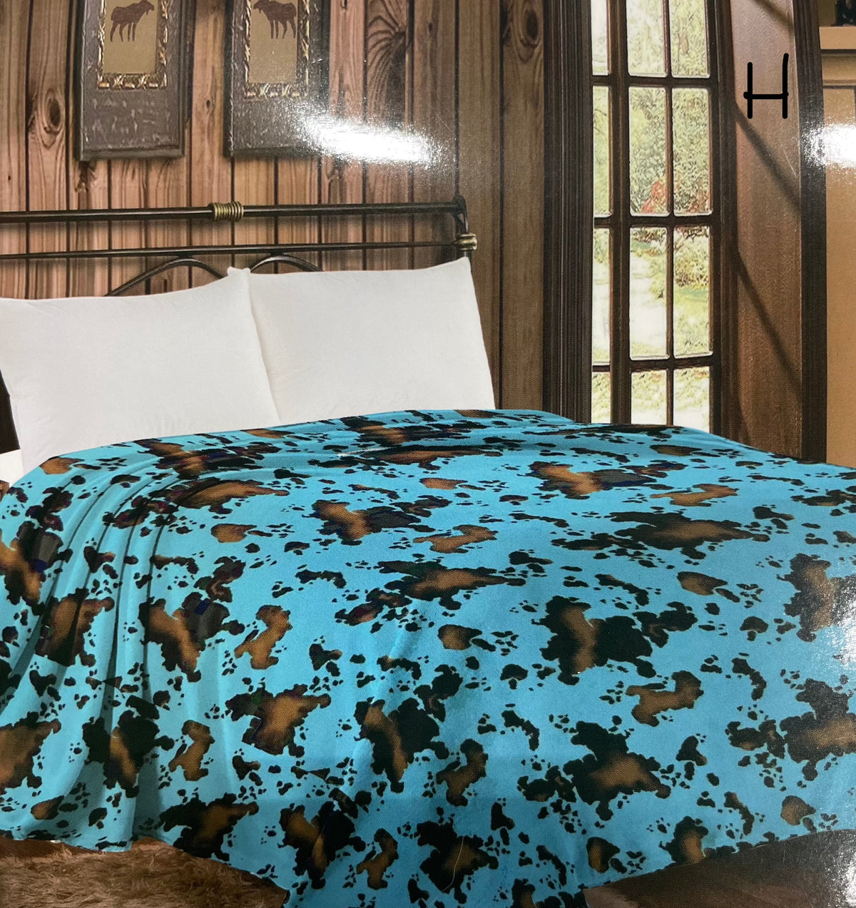 Western Cowhide Print Collection Throw Blanket