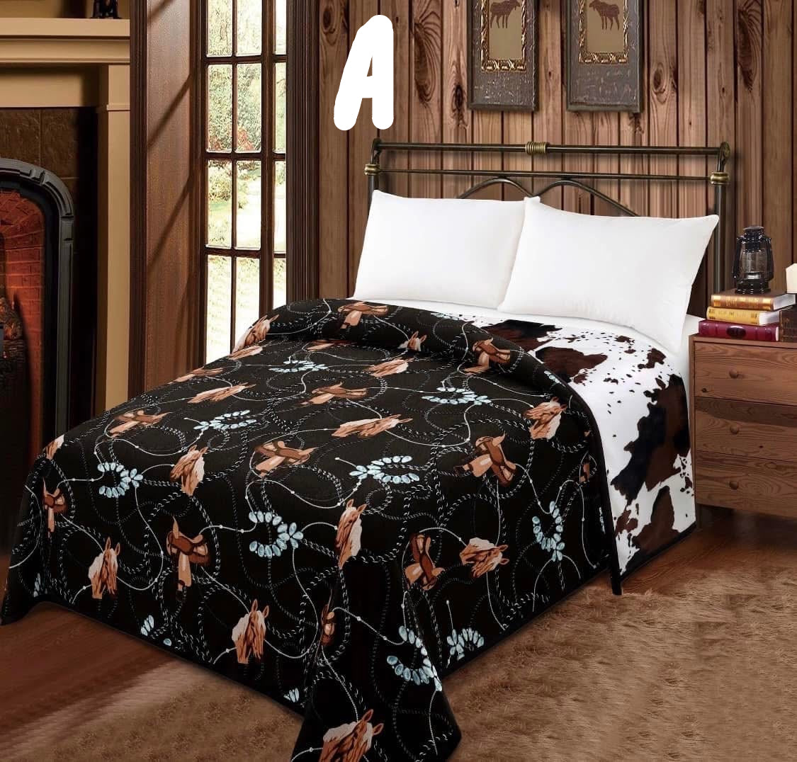 Western Print Throw Blanket