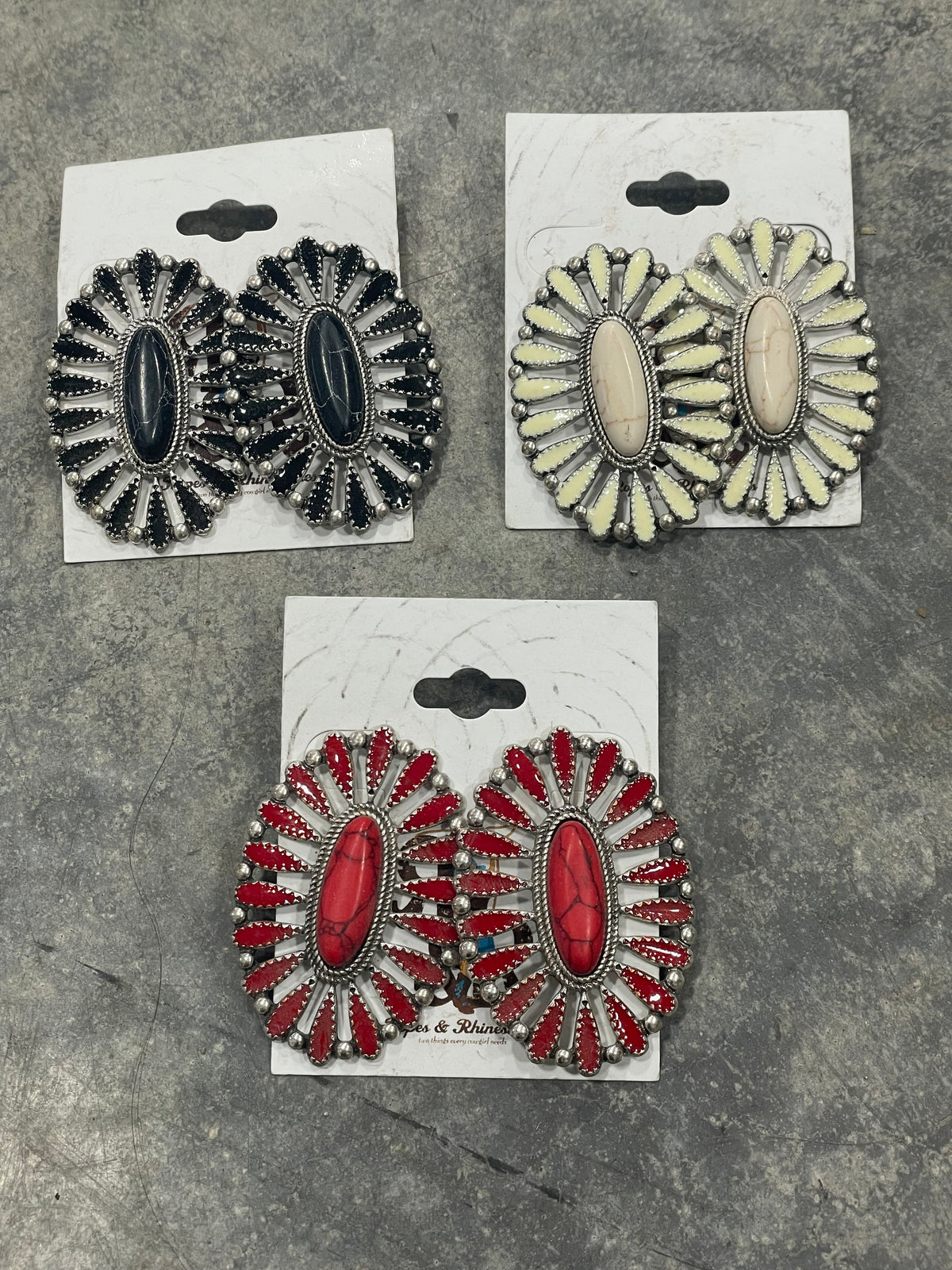 Cut Out Needlepoint Earrings