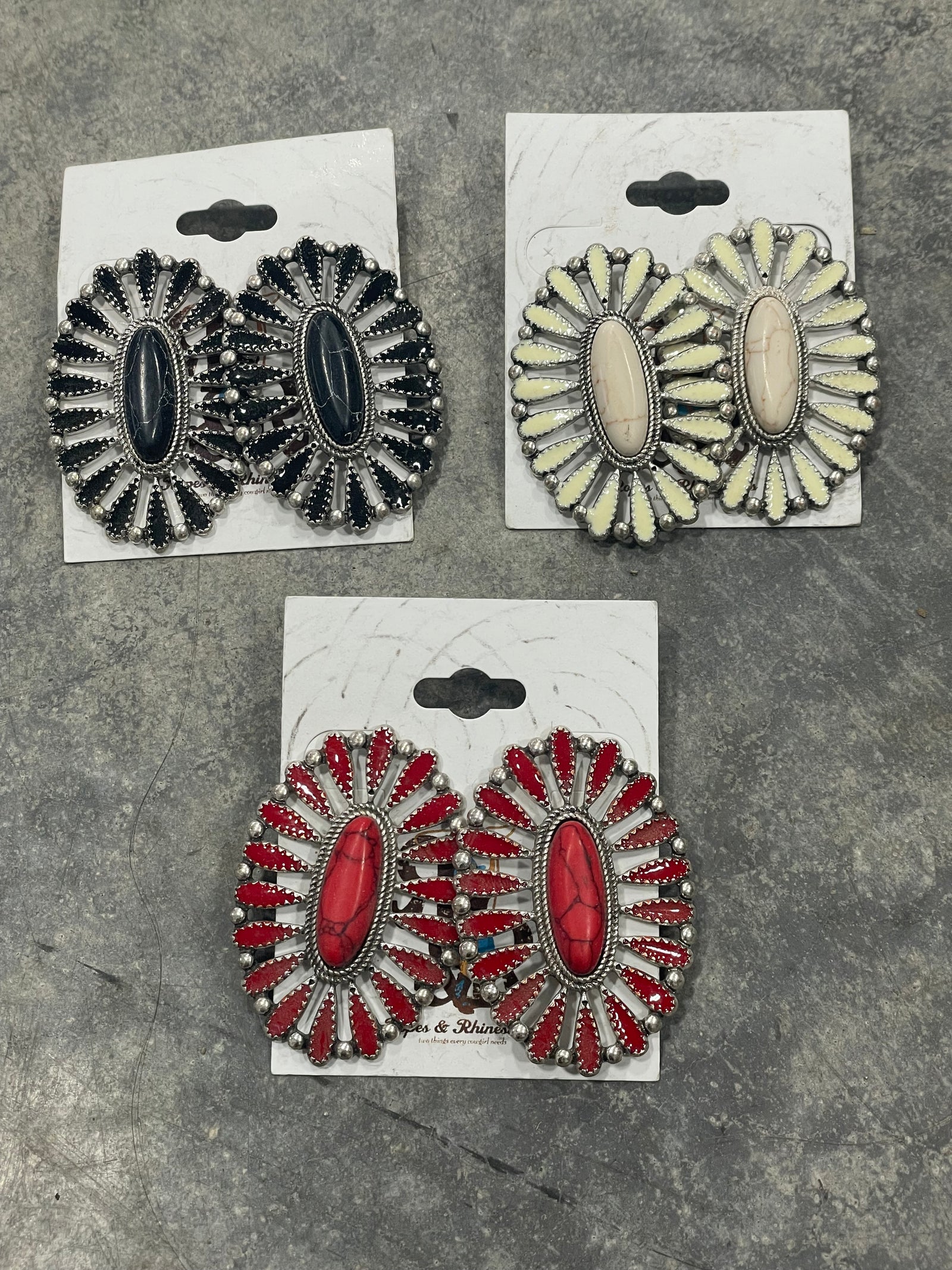 Cut Out Needlepoint Earrings