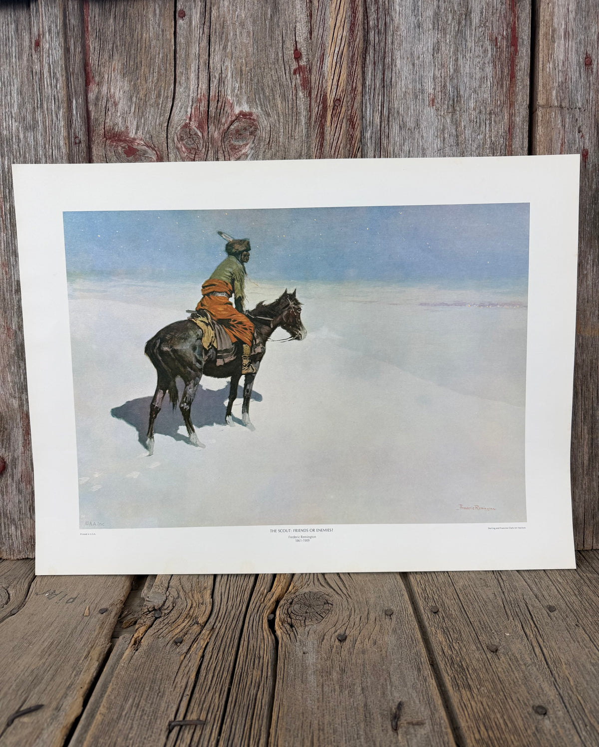 The Scout: Friends or Enemies? print by Frederic Remington