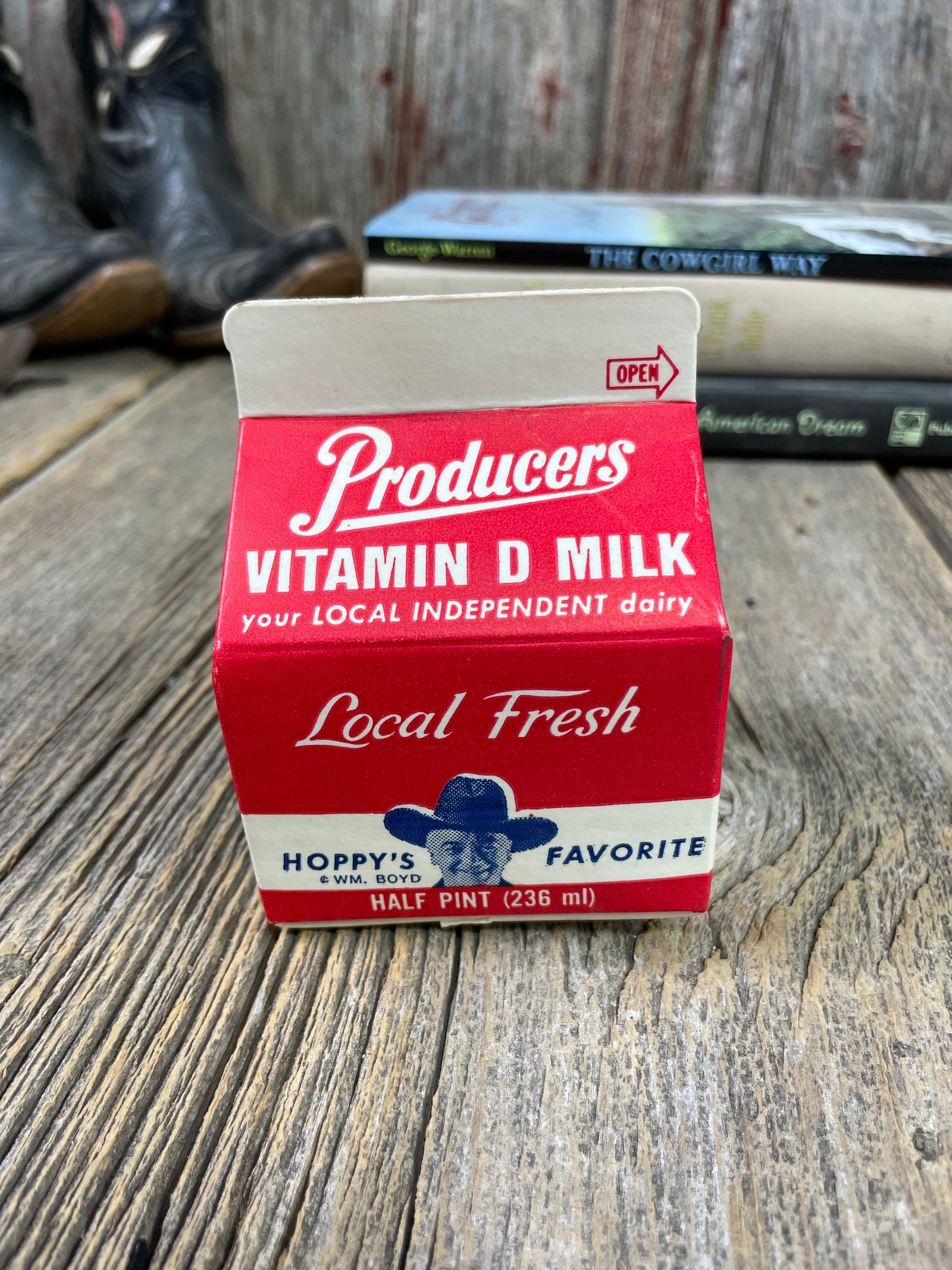 Hopalong Cassidy Milk Carton