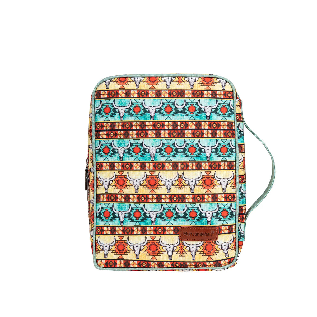 Montana West Aztec Cow Skull Bible Cover