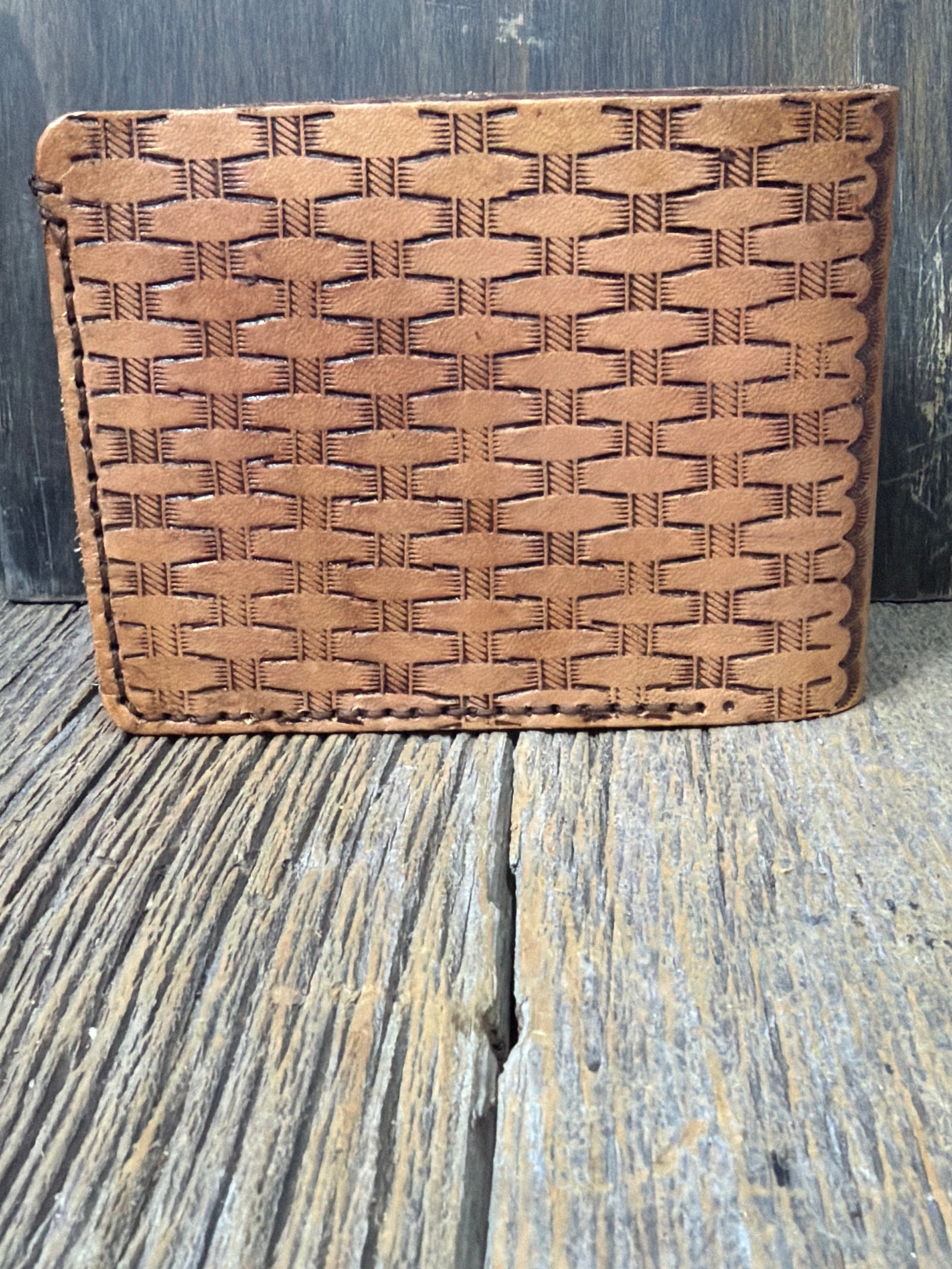 Leather stamped men’s billfold