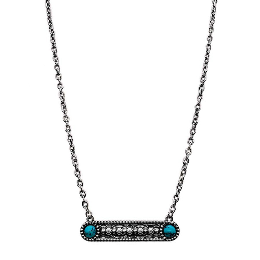 Double Turquoise Bar Necklace
