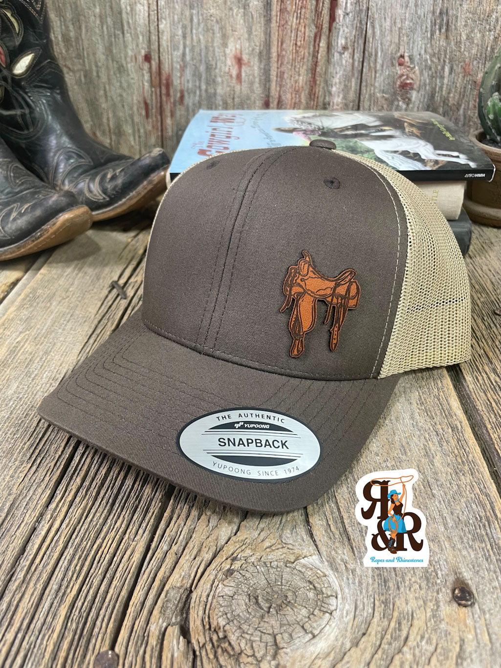 Saddle Leather Patch Cap