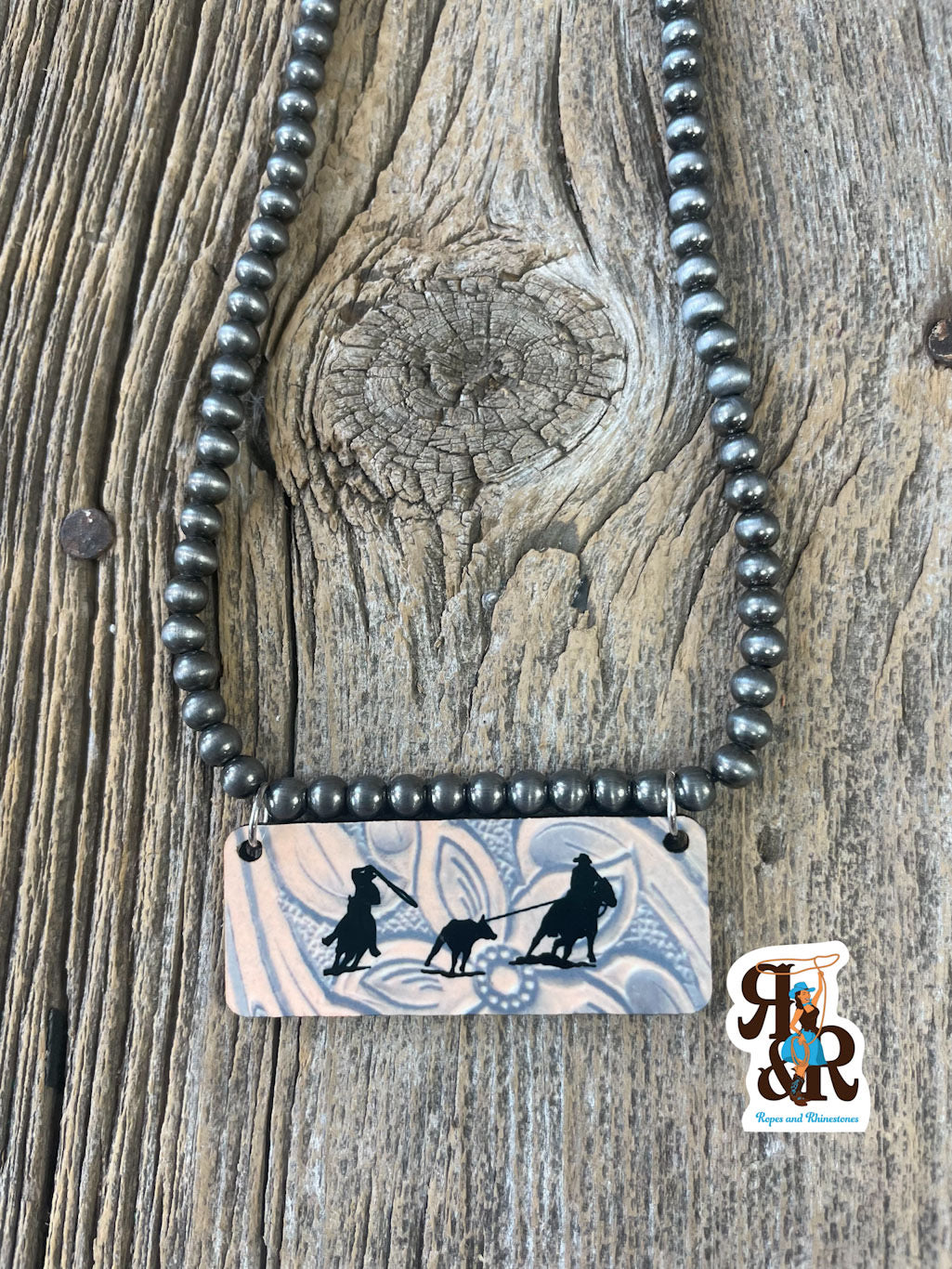 Team Roper Western Pearl Necklace