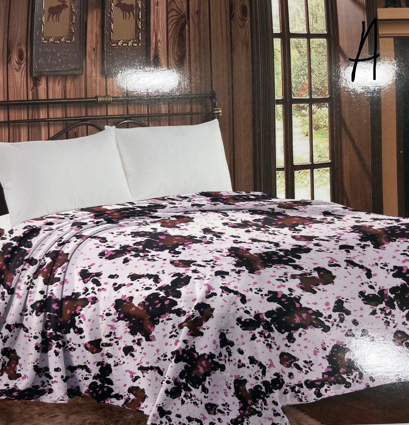 Western Cowhide Print Collection Throw Blanket