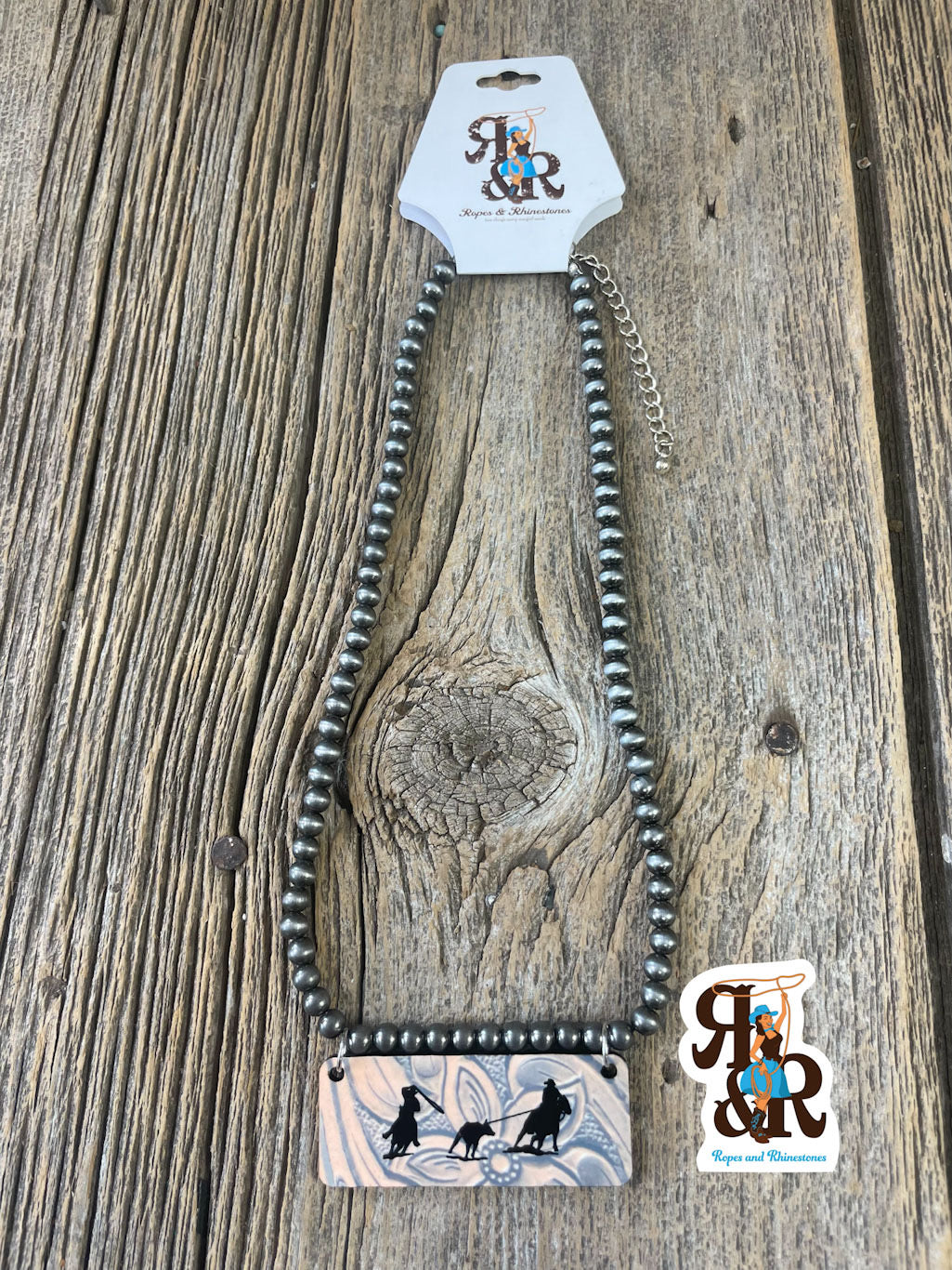 Team Roper Western Pearl Necklace