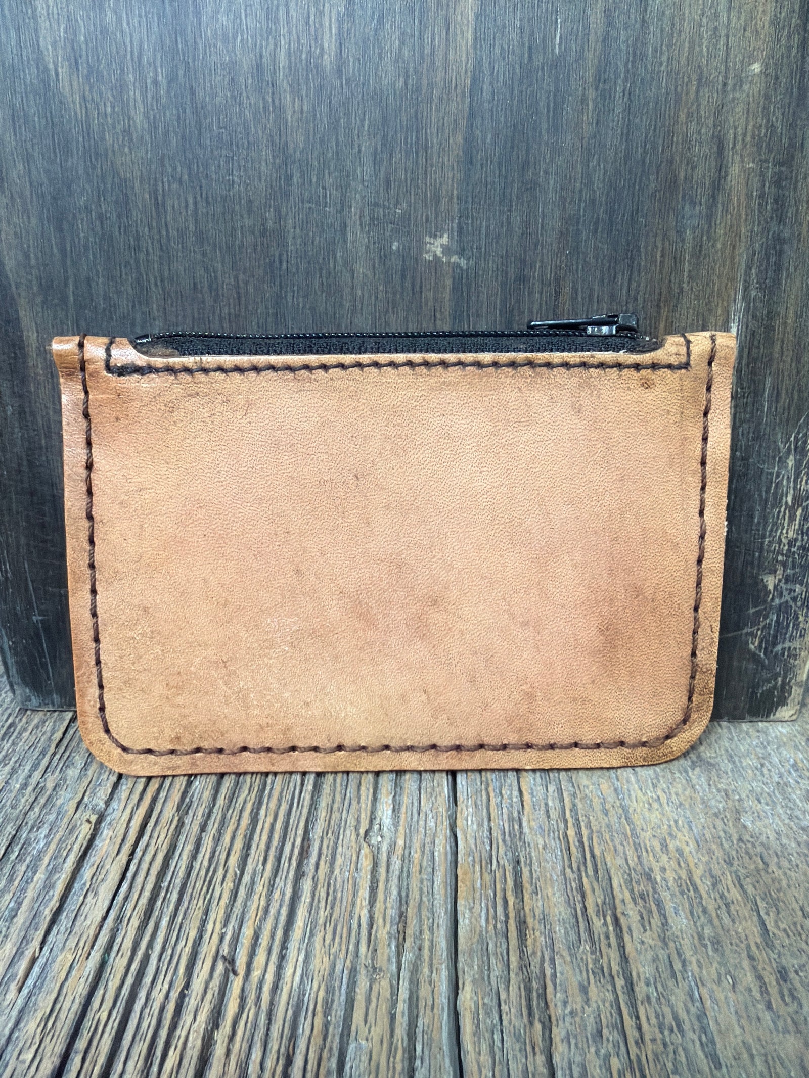 Leather tooled coin purse/wallet