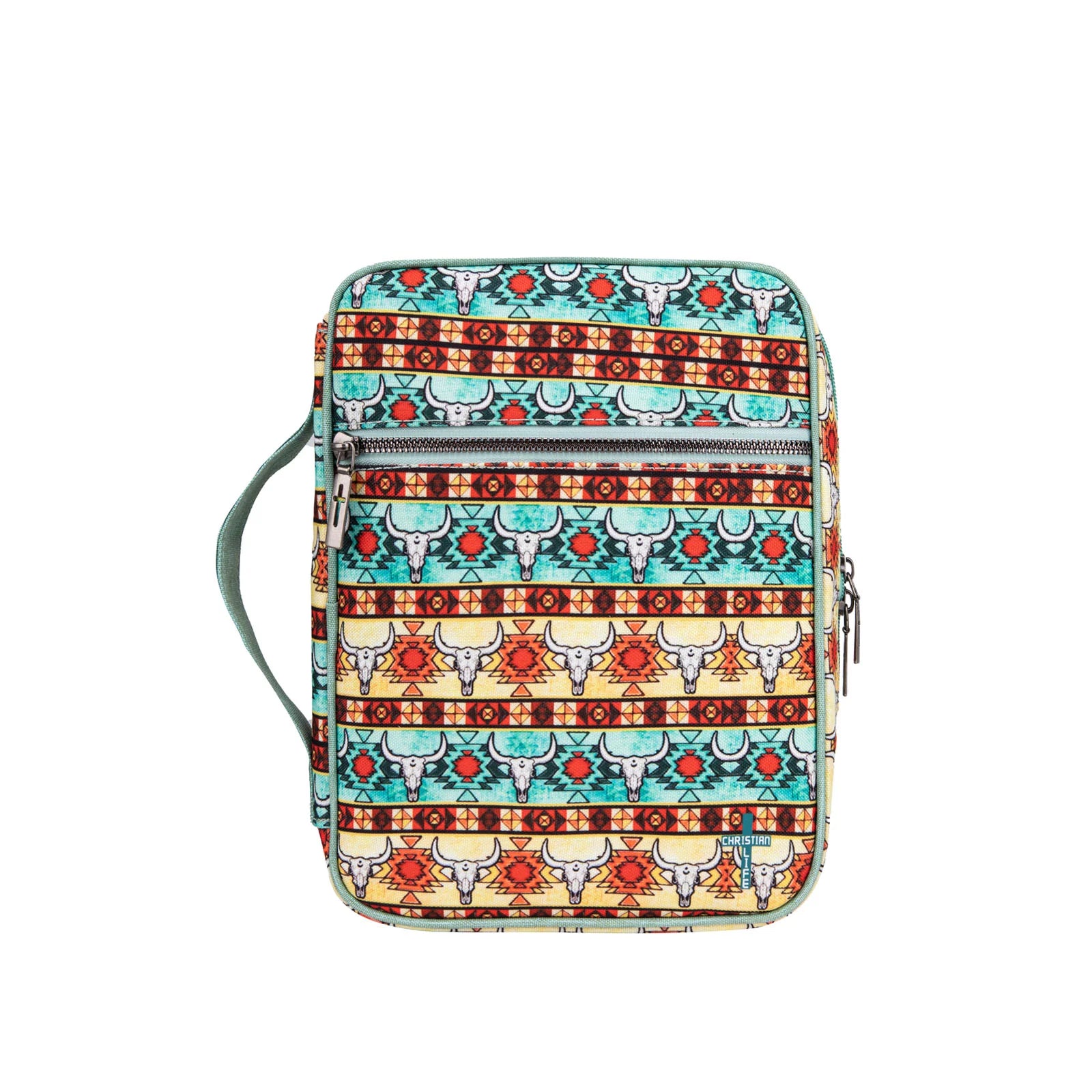 Montana West Aztec Cow Skull Bible Cover