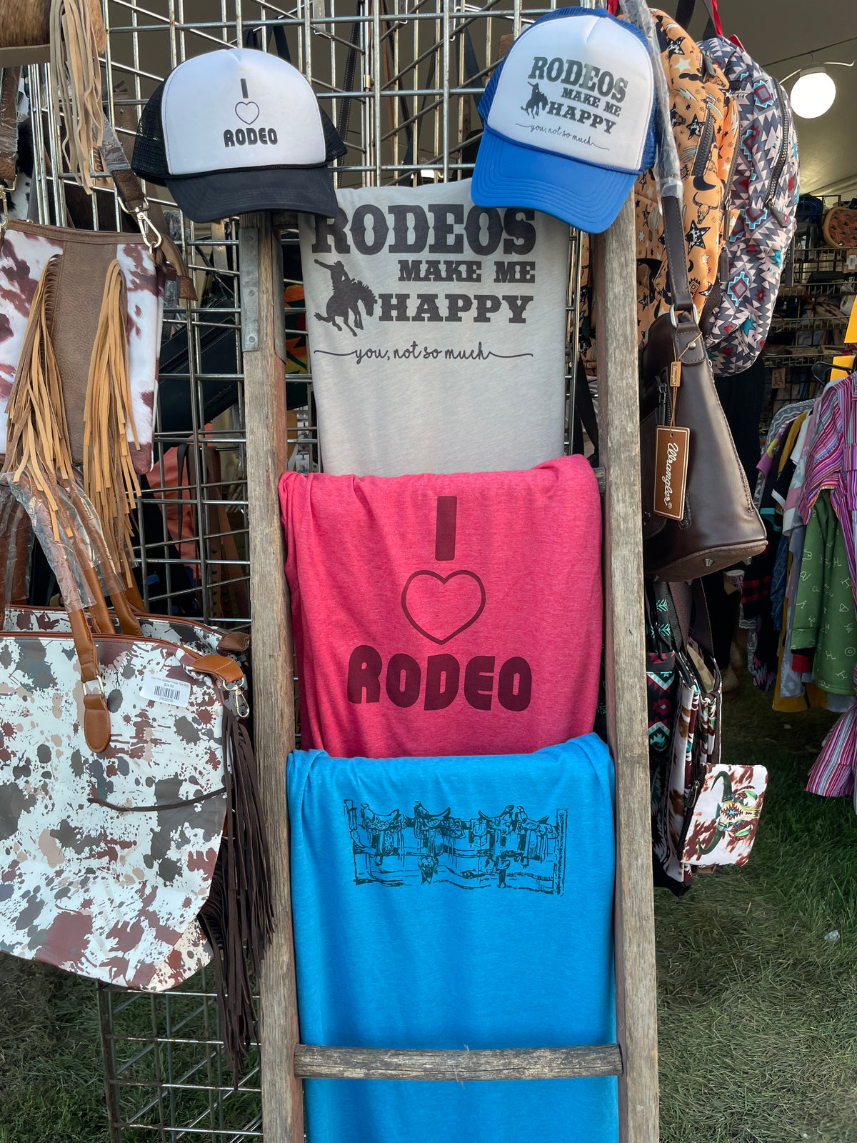 Rodeos Make Me Happy Black Print Tee