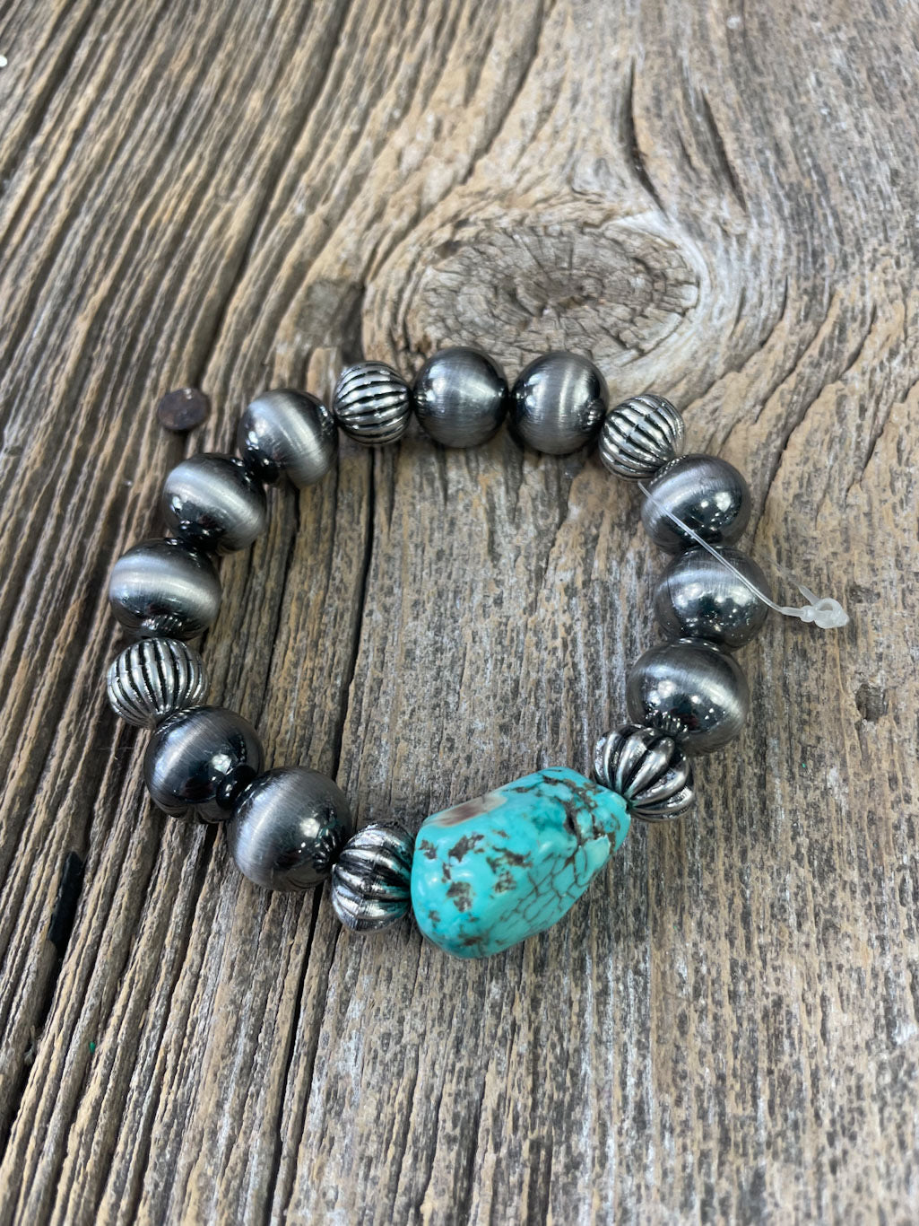 Western Pearl with Turquoise Accent Bracelet