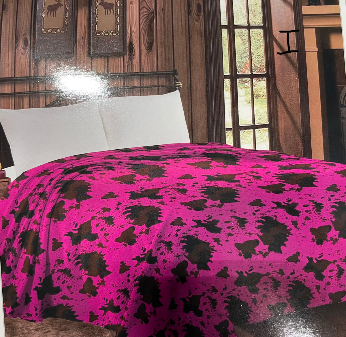 Western Cowhide Print Collection Throw Blanket