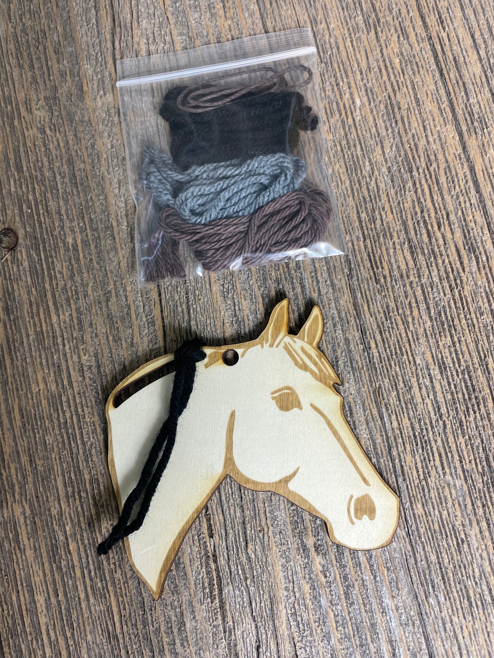 Crafty Cowboy Horse Head Yarn Ornament