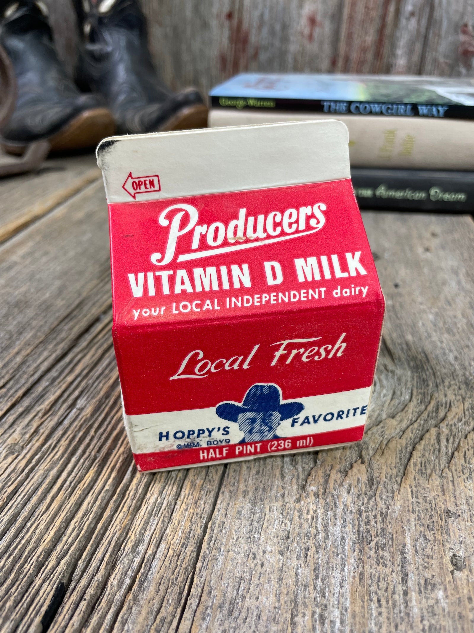 Hopalong Cassidy Milk Carton