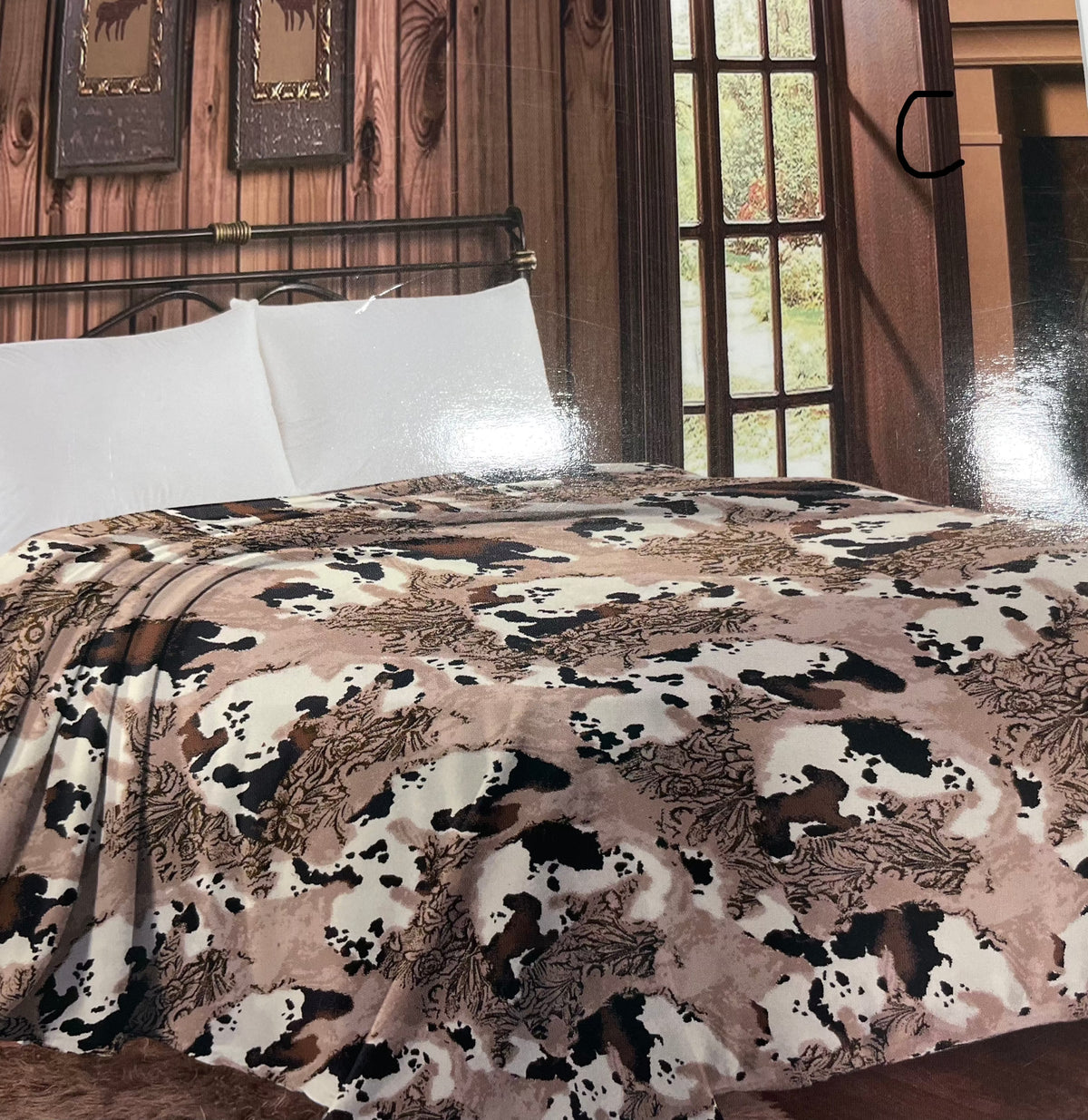 Western Cowhide Print Collection Throw Blanket