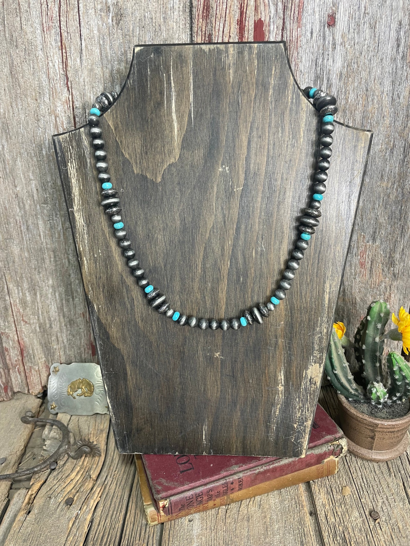 Turquoise & Western Pearl Necklace Set