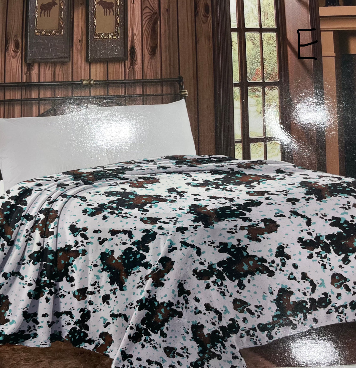 Western Cowhide Print Collection Throw Blanket