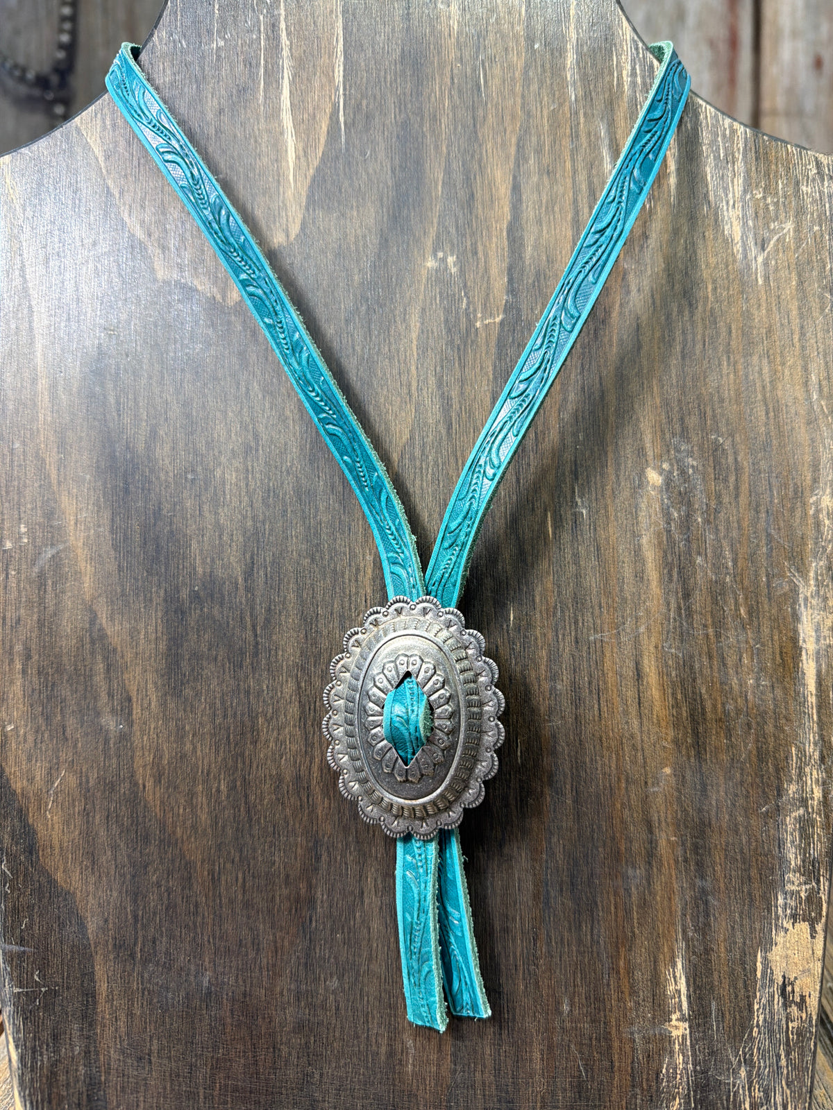 Handmade leather necklace