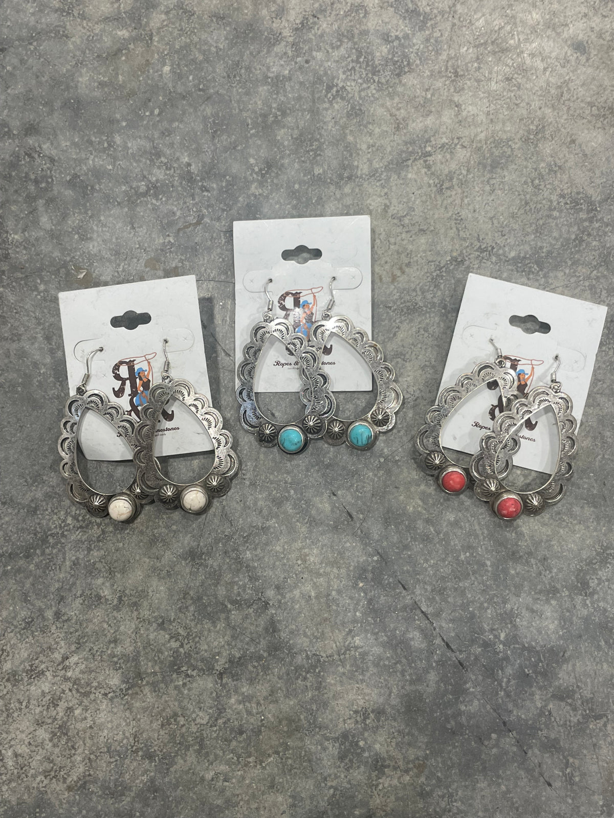 Open Tear Drop Earrings