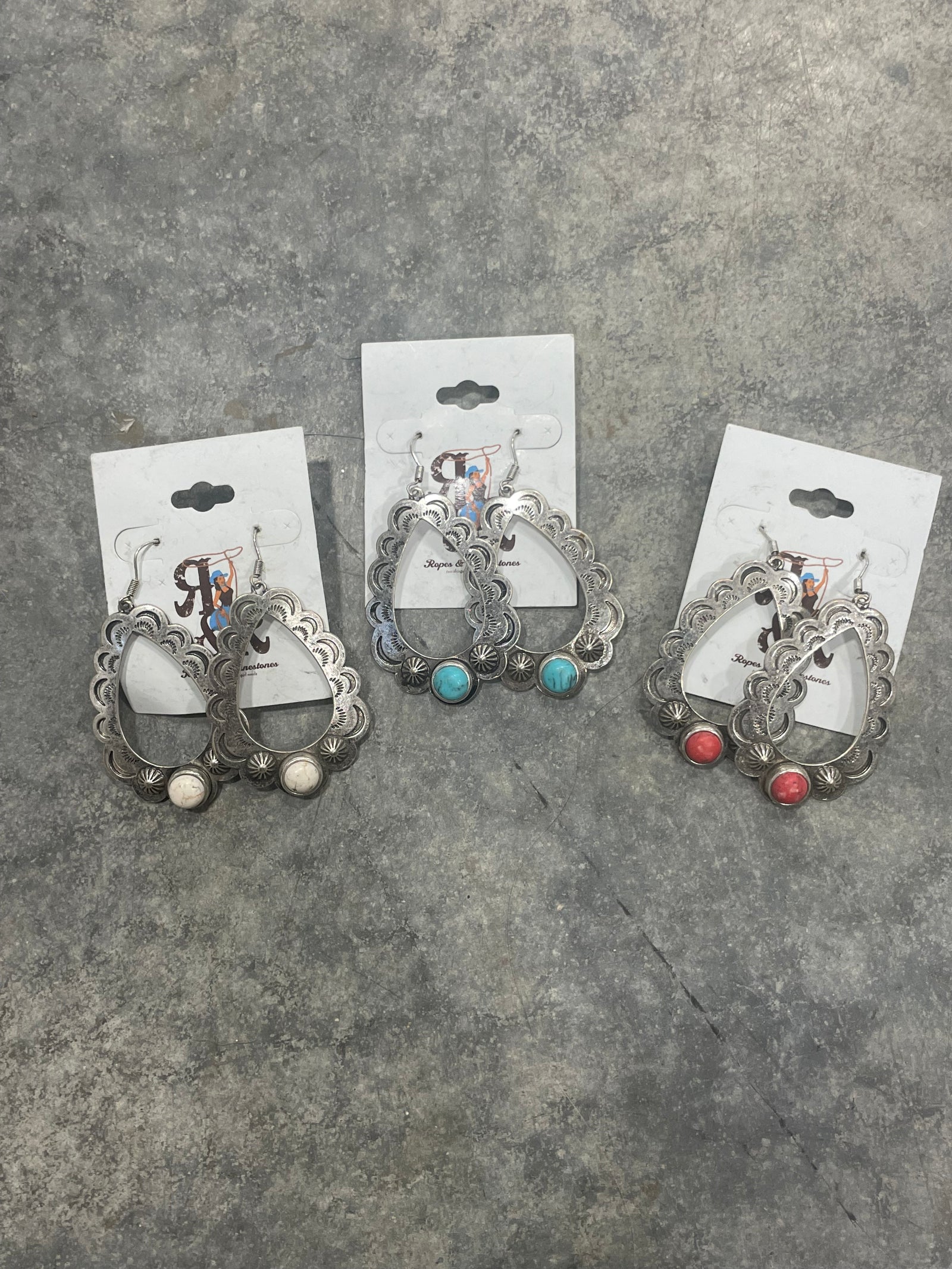 Open Tear Drop Earrings