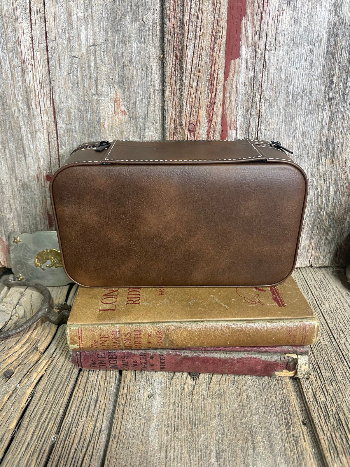 Tooled Leatherette Jewelry Box