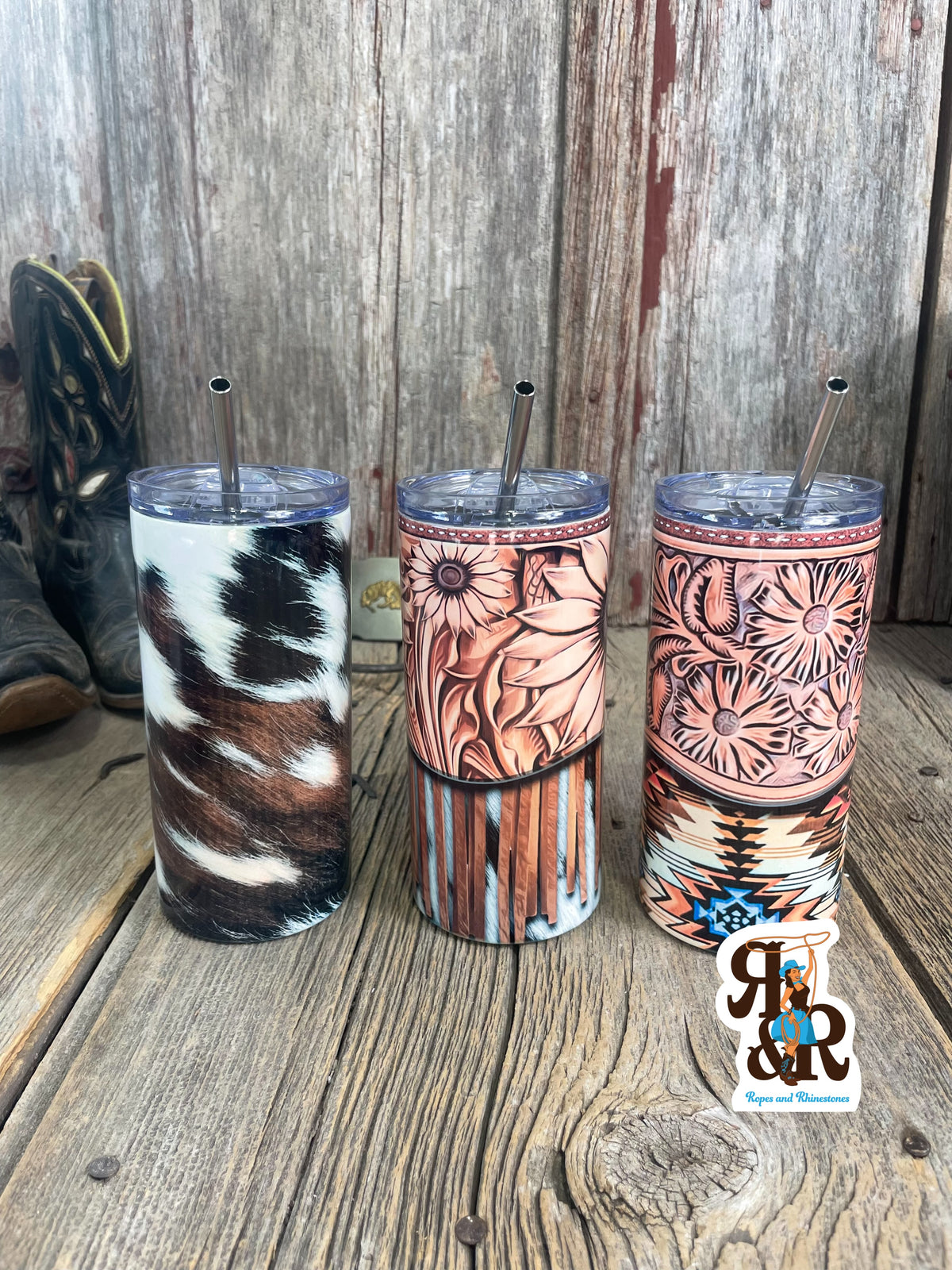 Cowhide Print 16 oz Tumbler