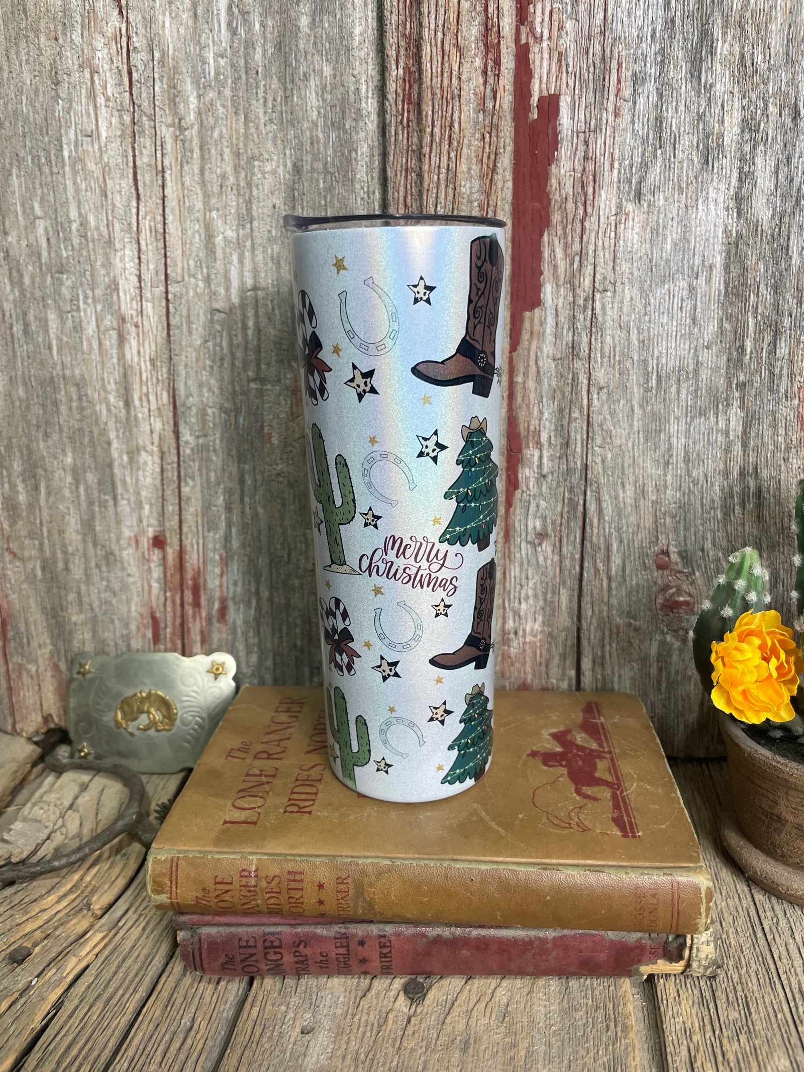 Cowboy Boot Merry Christmas Tumblerr