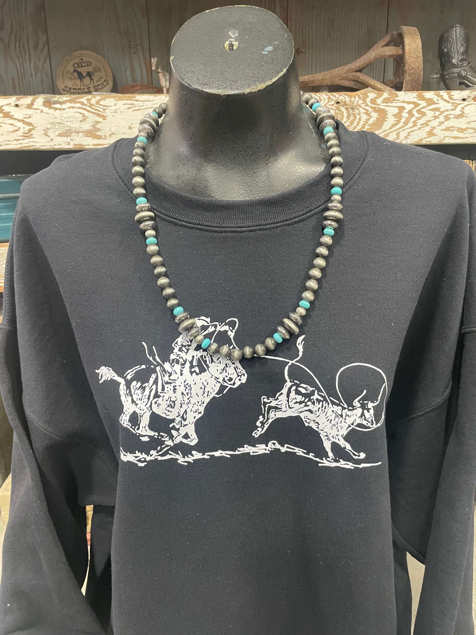 Turquoise & Western Pearl Necklace Set