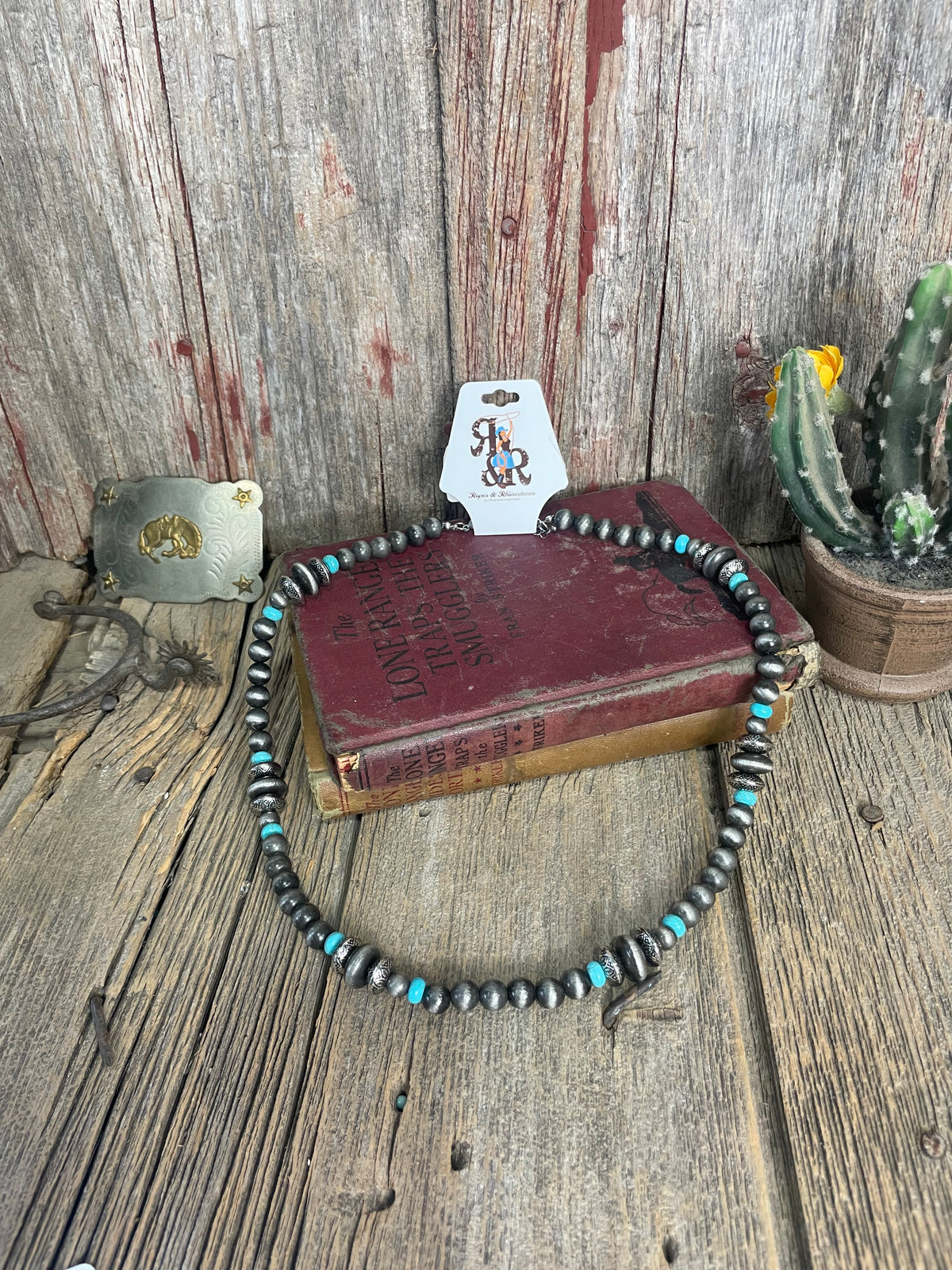 Turquoise &amp; Western Pearl Necklace Set