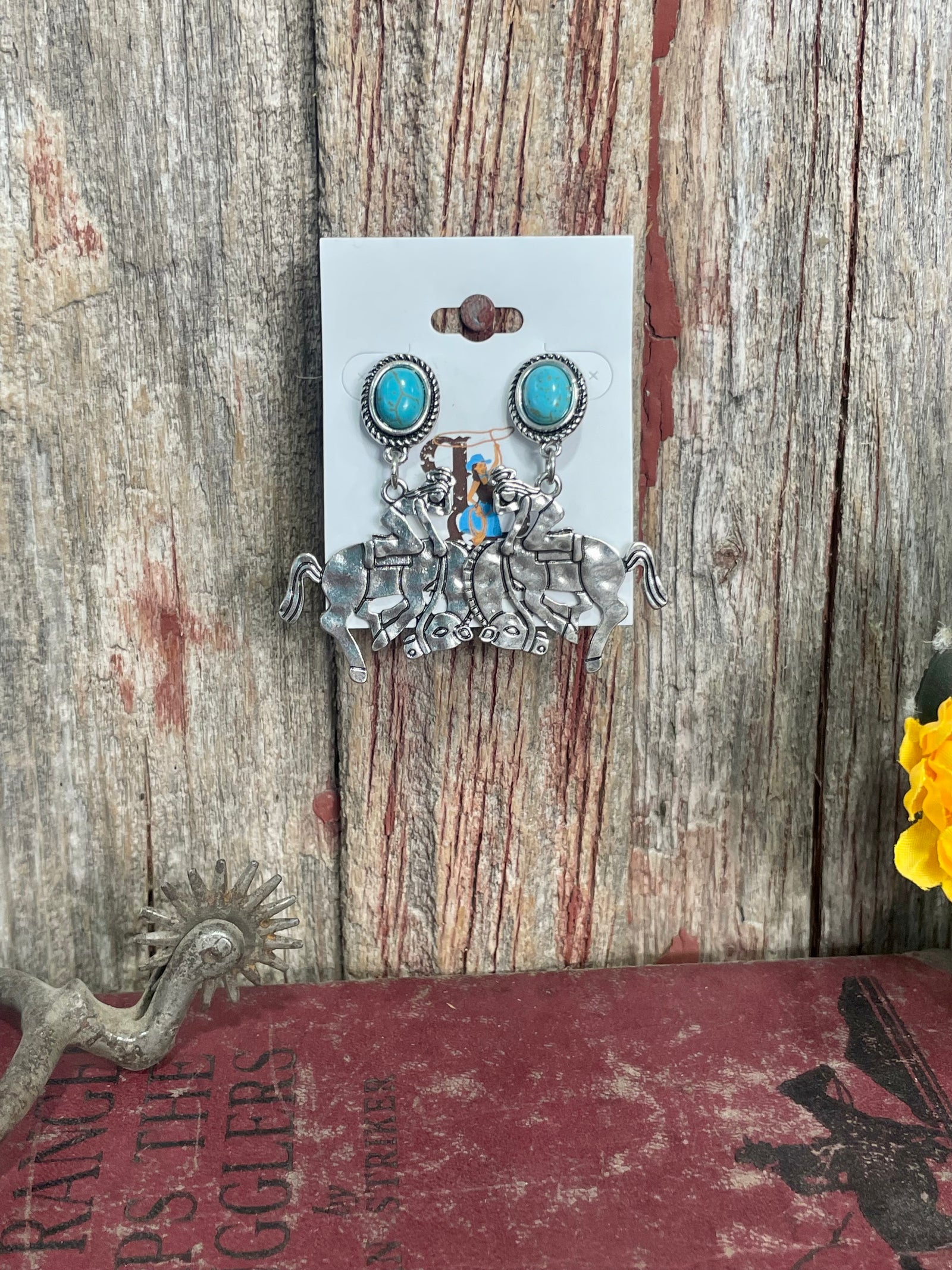 Bucking Horse Earrings