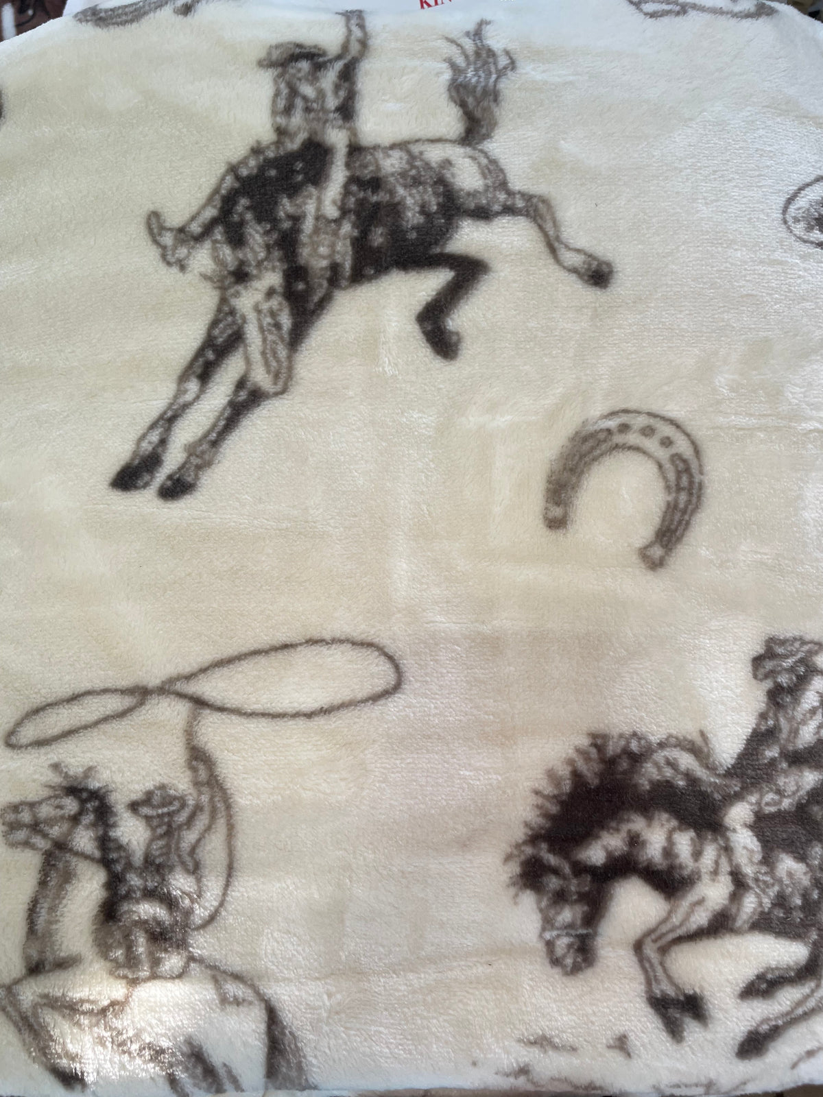 Western Print Throw Blanket