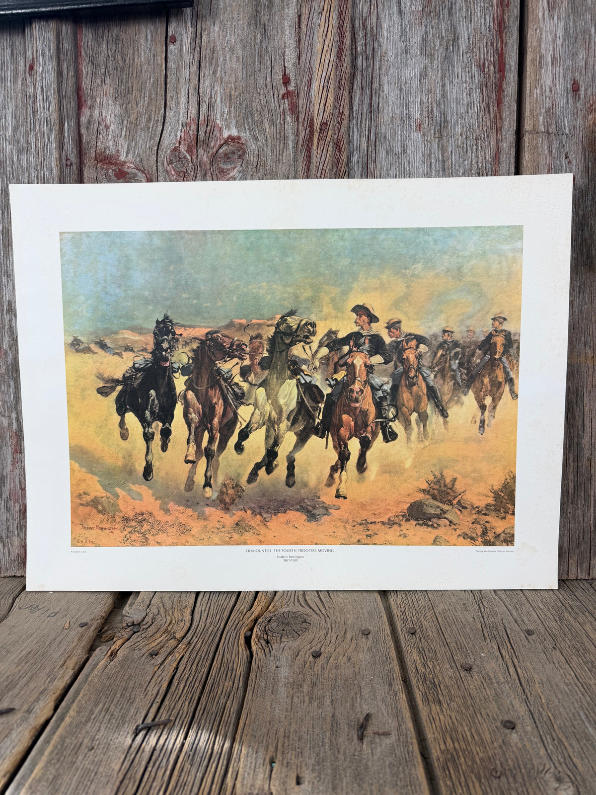 Dismounted: The Fourth Troopers Moving print by Frederic Remington