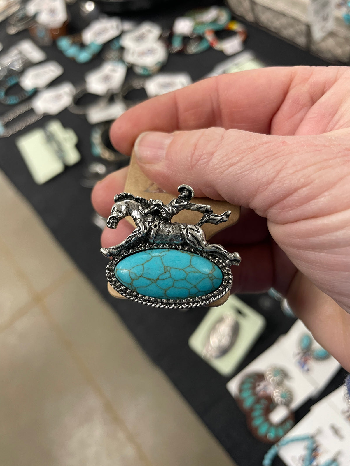 Bucking Bronc Turquoise Ring
