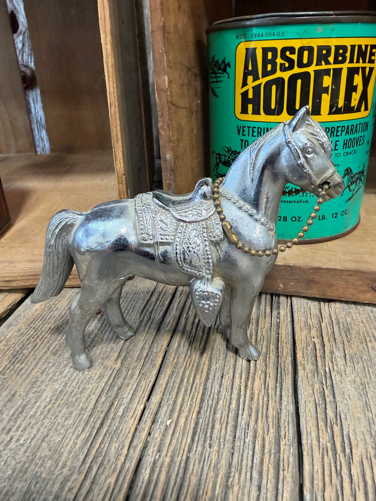 Silver Metal Vintage Horse