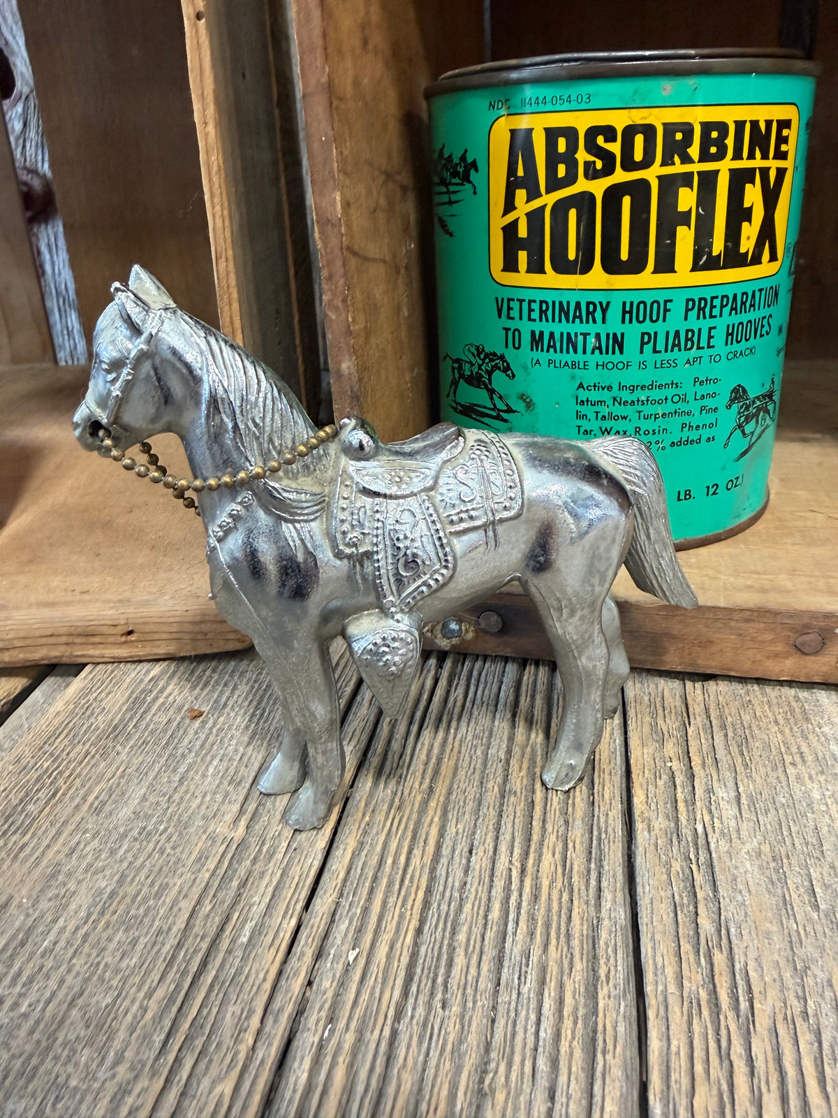 Silver Metal Vintage Horse
