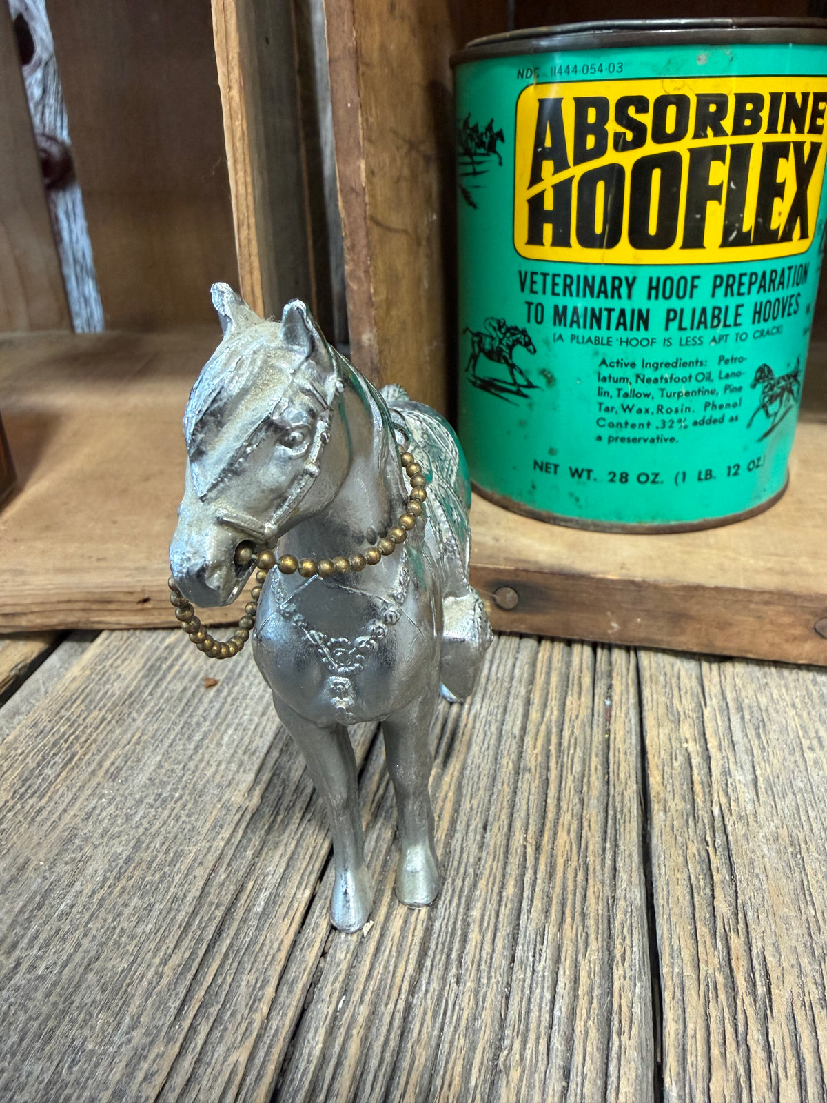 Silver Metal Vintage Horse