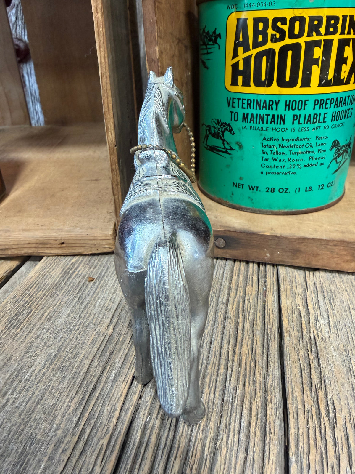 Silver Metal Vintage Horse