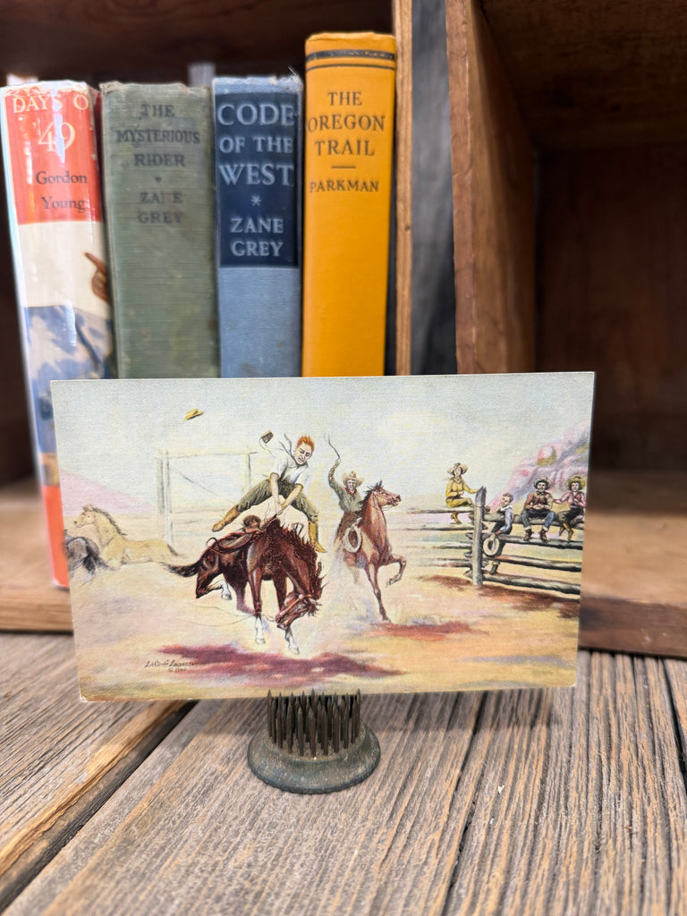 Vintage Postcard by artist LH Larson - Ropes and Rhinestones