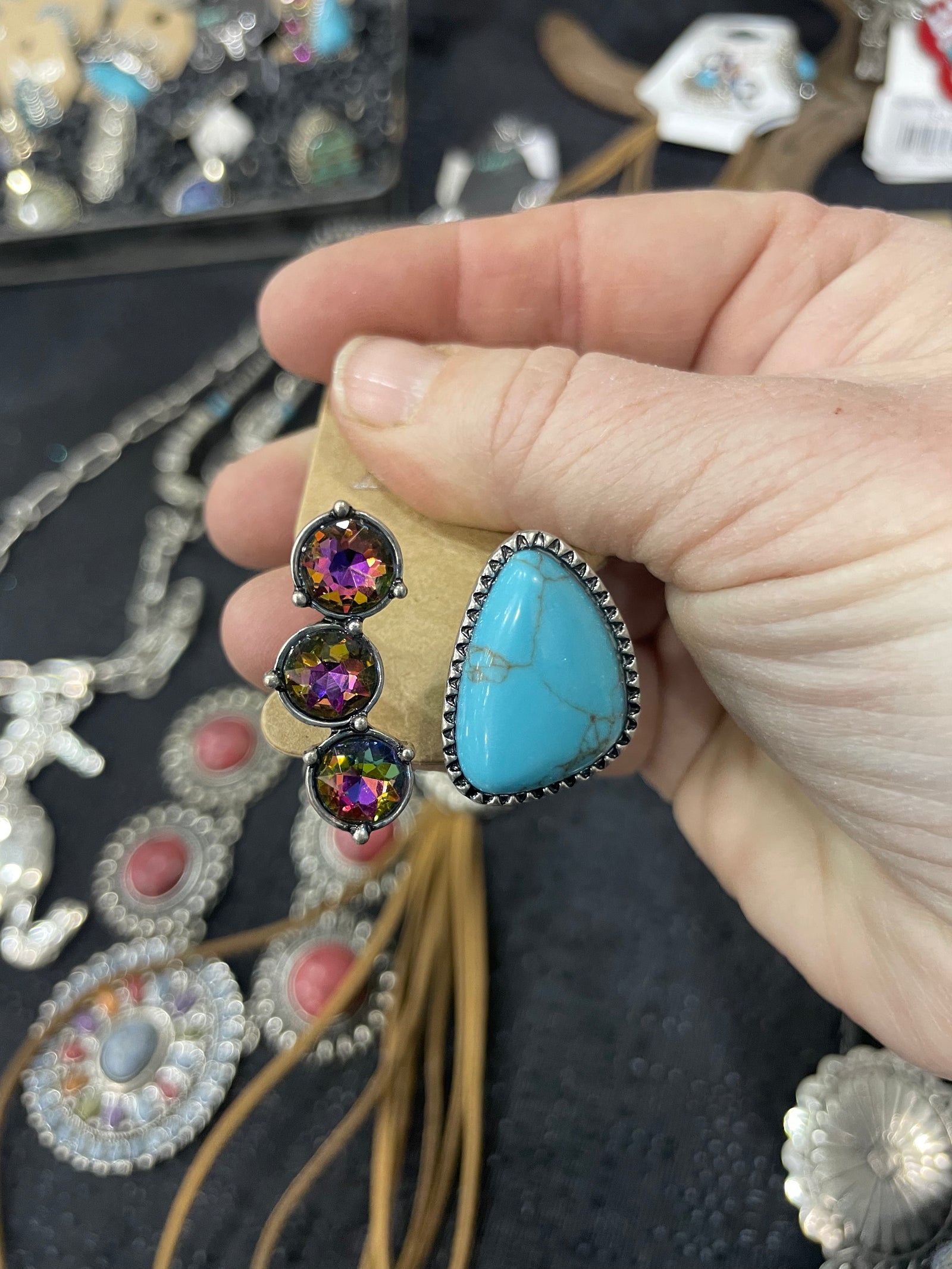 Glass & Turquoise Ring