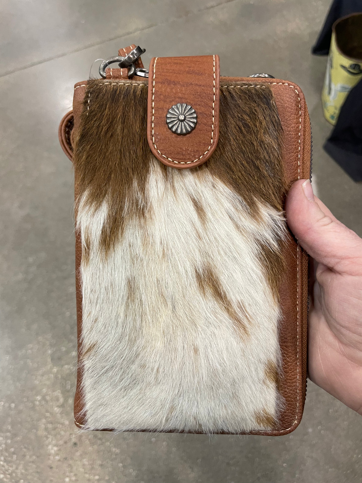Cowhide Phone Case &amp; Cross Body Wallet