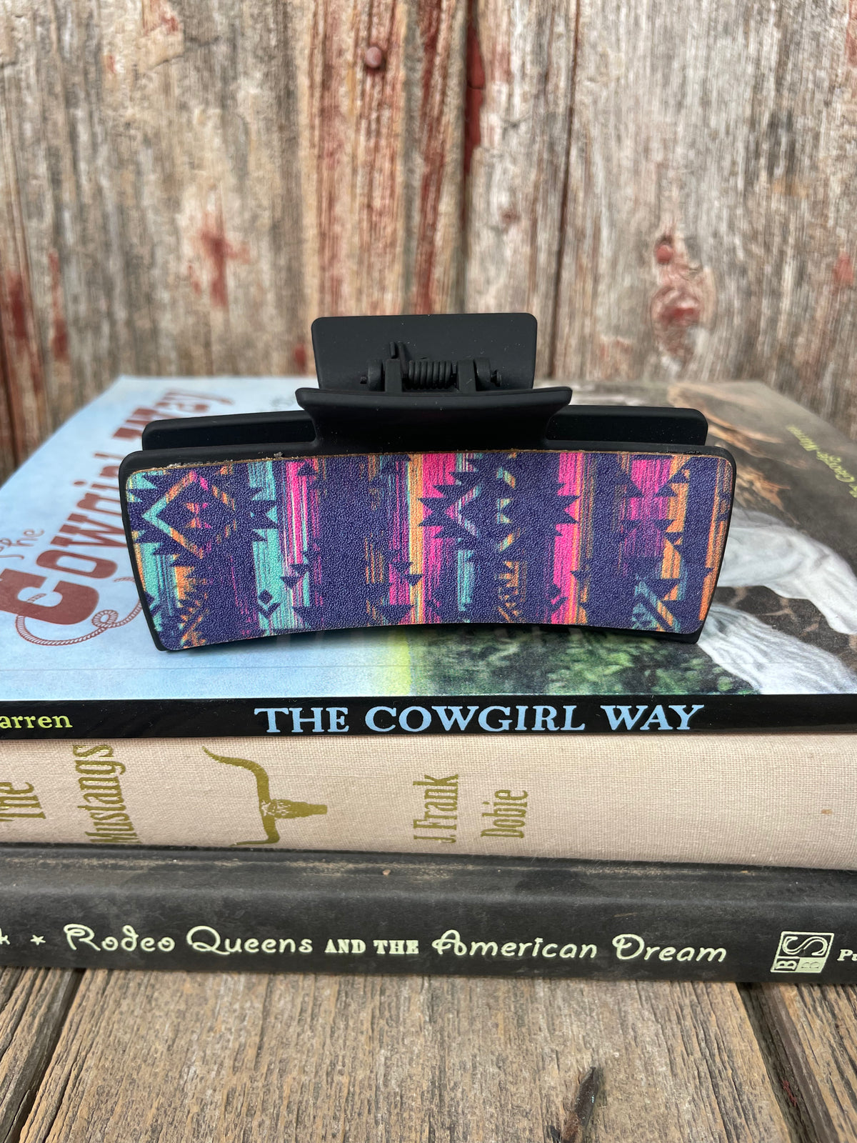 Purple Aztec Print Hair Clip