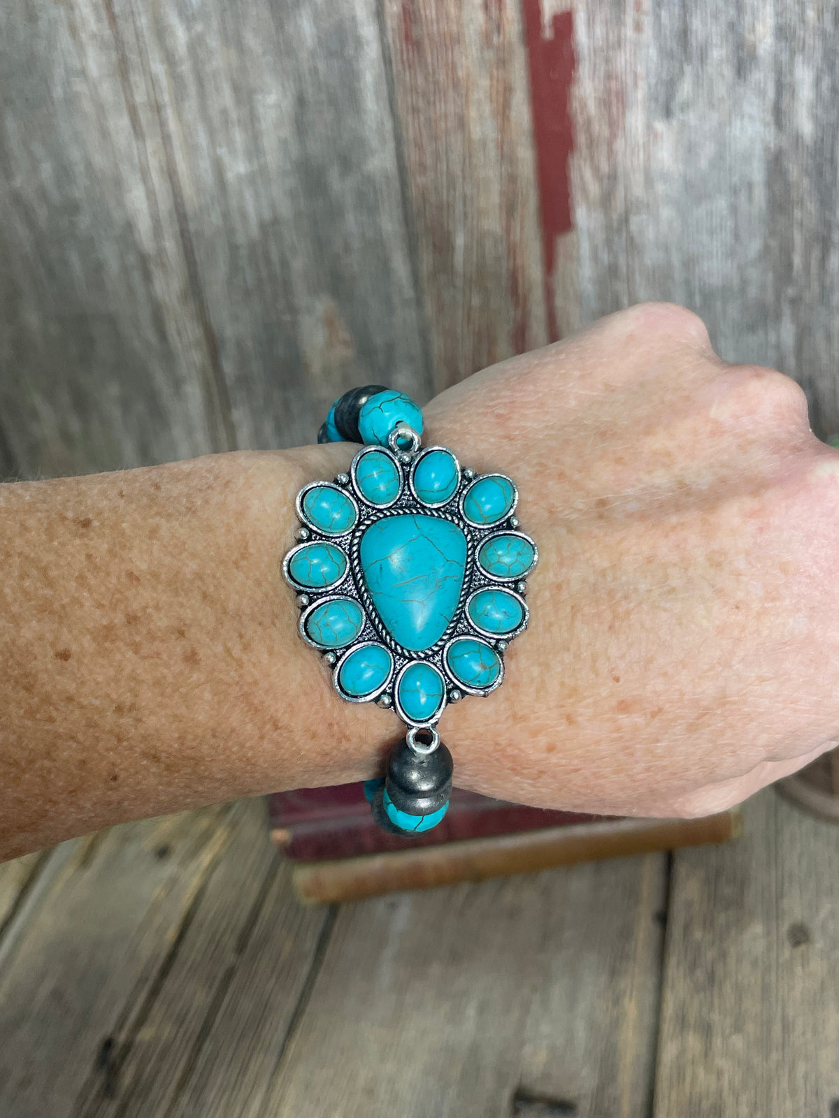 Turquoise Concho Bracelet